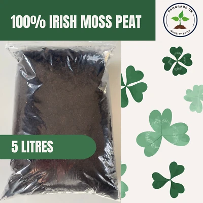 IRISH MOSS PEAT 100% 5 Litres - Free Royal Mail Postage