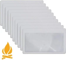 Blackett Solar Emergency Fire Starter, Credit Card Sized Fresnel Lens, 10 Pack