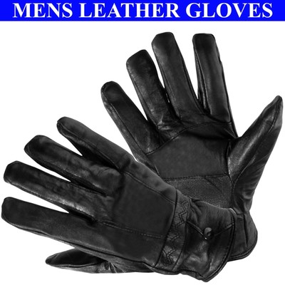 Herren Lederhandschuhe Thermo Winddicht Winter Warm gefüttert Isoliert DRIVING gLOVE