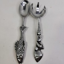 Sea Life Aluminum Salad Servers Utensils Set ...