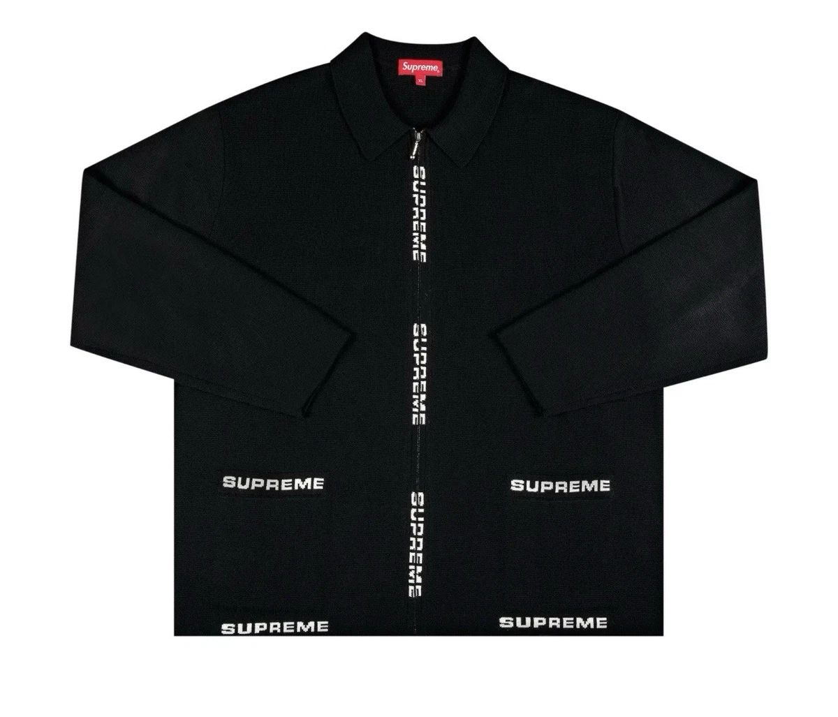 トップス Supreme Herringbone Cardigan Black XL Supreme Herringbone Cardigan Black XL - メルカリ