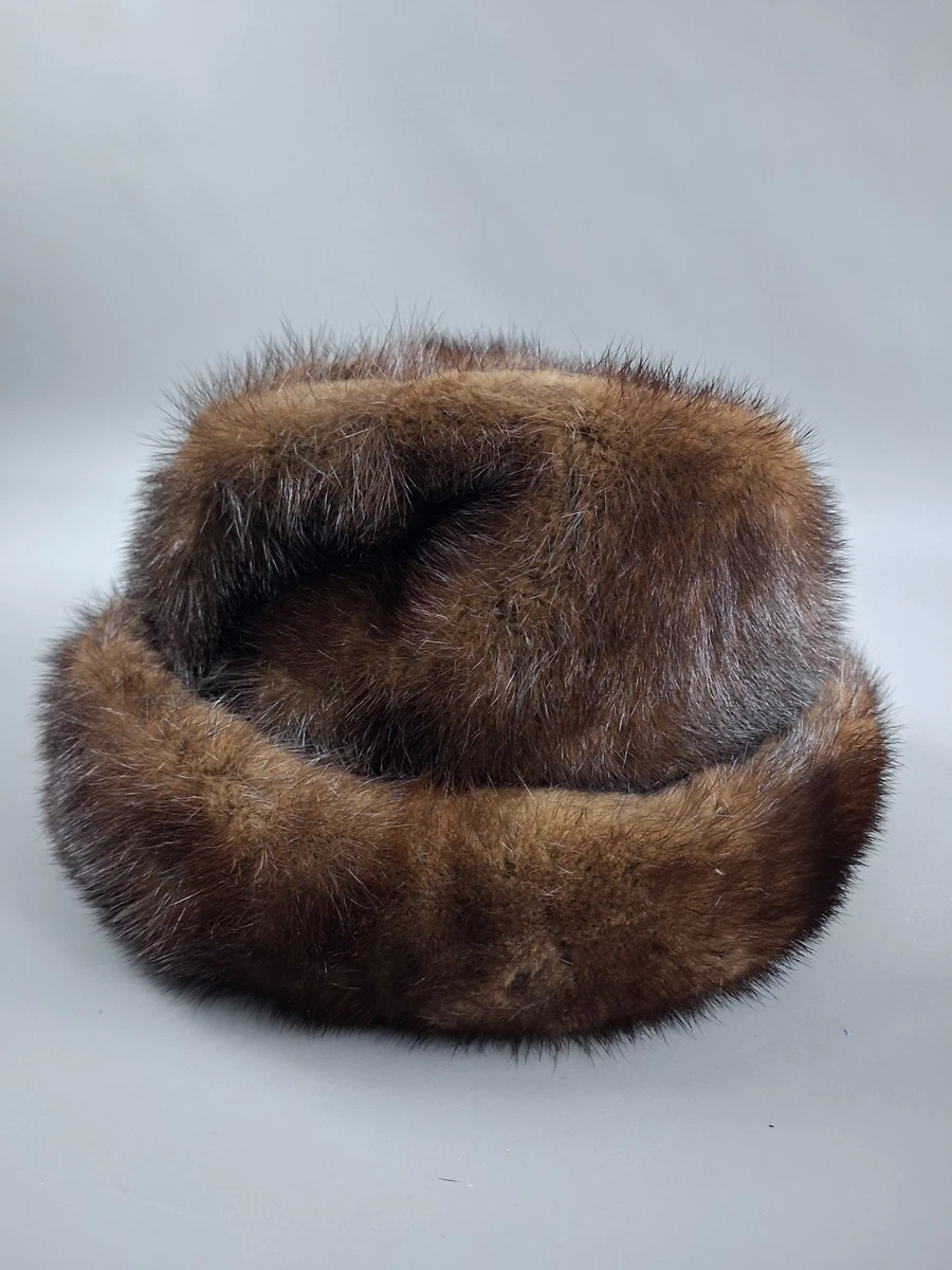 VINTAGE Pelz Mütze Kragen D=18cm Damen Bekleidung Winter Accessoire Retro alt !