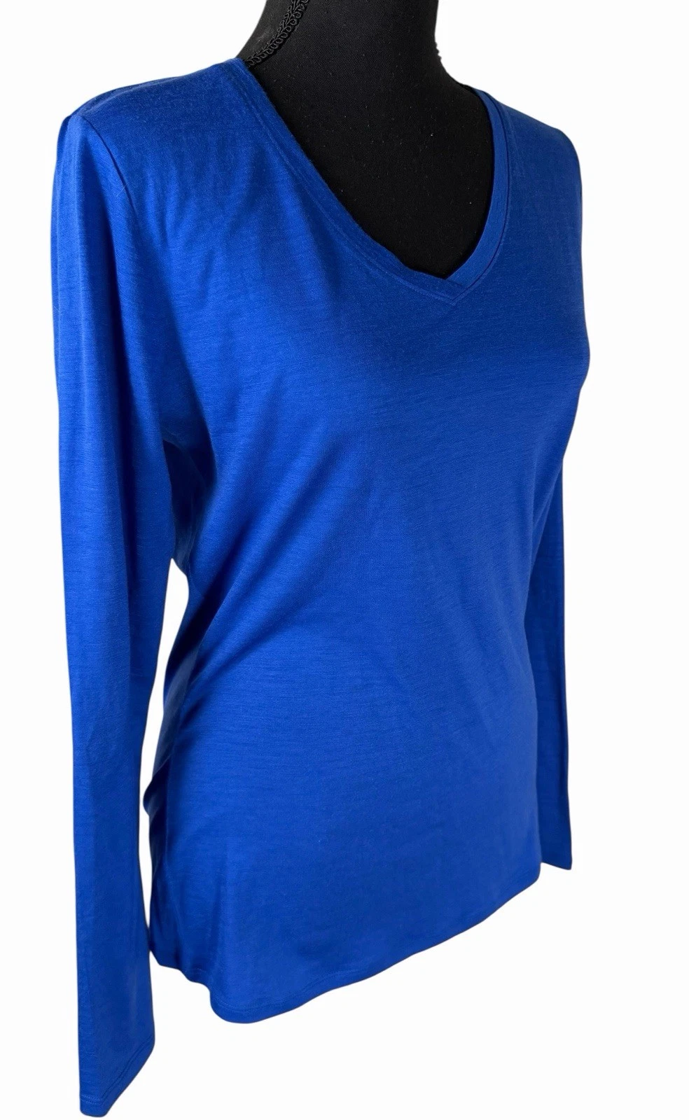 Segments Top Womens Blue Merino Wool Long Sleeve Baselayer Medium Outdoor Hike