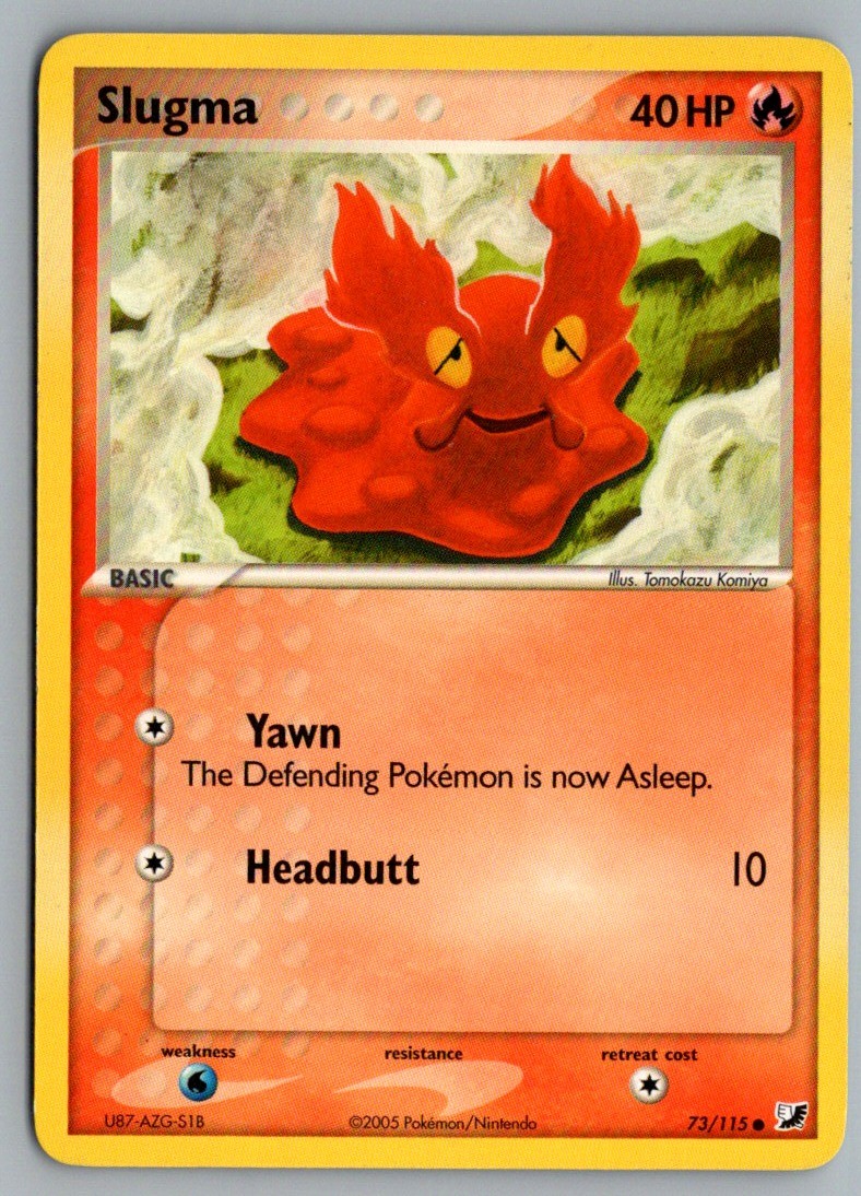 Slugma 73/115 Common Unseen Forces Pokemon Lightly Played