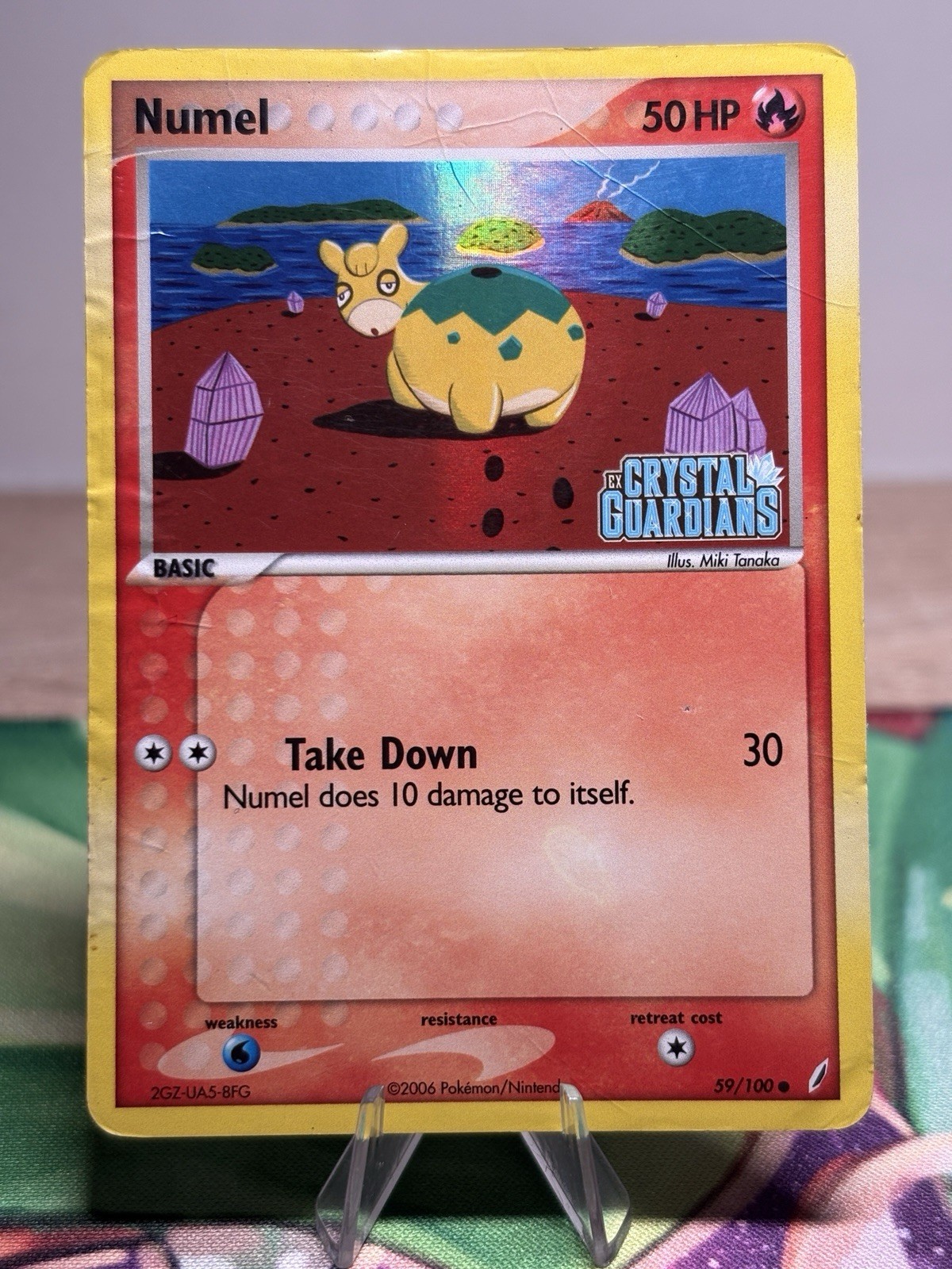 Numel Common Ex Crystal Guardians 59/100 Reverse Holo Stamped Pokémon Card DMG