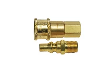 Enerco F276186 1/4" LPG NG Quick Connect Coupler & Excess Flow Plug Brass