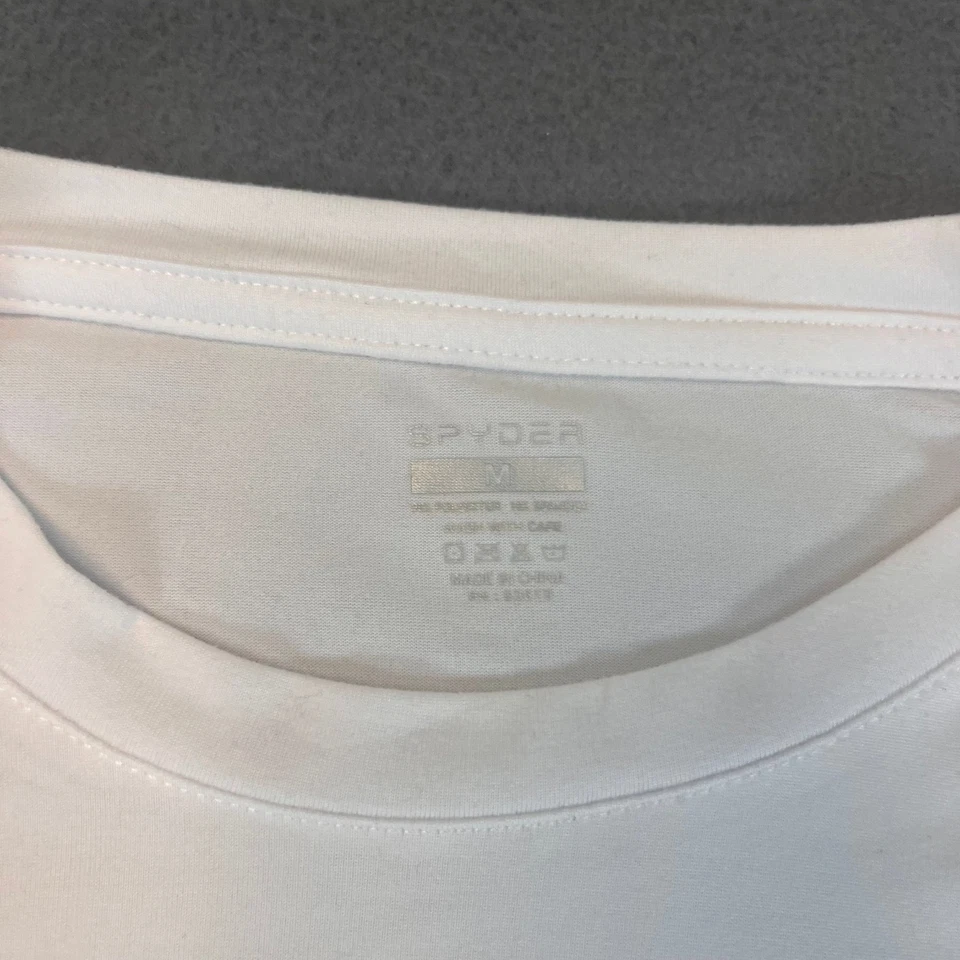 Spyder Loungewear 长袖衬衫 尺寸 Med 白色 基本款 男式 男女通用 标志 全新带标签 — 第 3/4 张图片