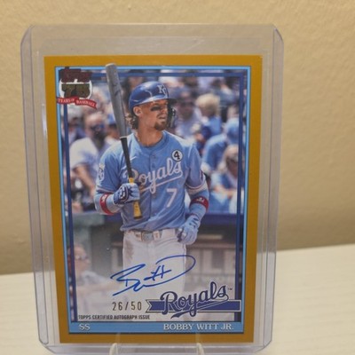 topps Bobby Witt Jr. 直筆サイン AUTO 50枚限定 2026 Topps Series 1 - 1991 Topps Baseball Autographs Bobby Witt Jr