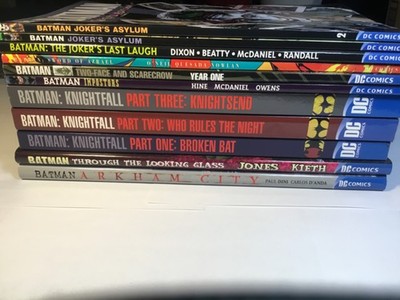 BATMAN GRAPHIC NOVEL LOT OF 11 SOME OPP RARE 2 HARDCOVERS DC COMICS JOKER AZRAEL