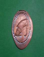 Pueblo Zoo elongated penny Colorado USA cent Zebra souvenir coin