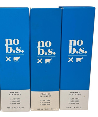 3 Pack No B.S Foaming Cleanser With Aloe Vera, Cucumber & Green Tea 5.4oz 160ml