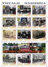 Stamp sheet+block Tuvalu-Nanumea 2010 History of Fire brigades Firefighters