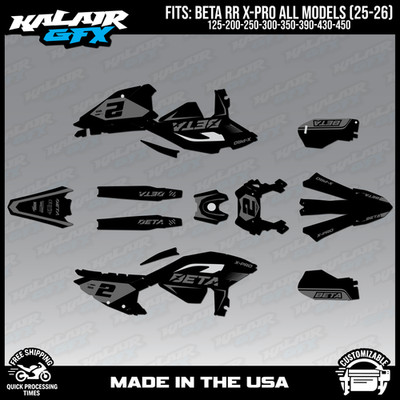 Graphics Kit for BETA RR X-PRO (2025+) All Models Flight Series - SMOKE