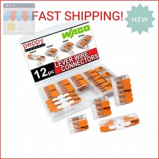 WAGO 221 Lever Nuts 12pc Compact Splicing Wire Connector Assortment with Case 