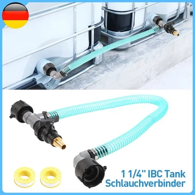 REKUBIK IBC Adapter S60x6 - 2 IBC nebeneinander Tankverbindung Schlauch