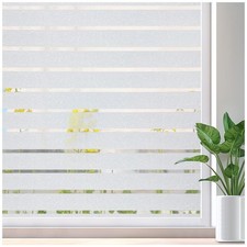 Window Film Privacy for Glass Windows 44.5 x 200cm, Frosted Stripe Patterns