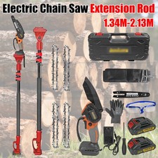 Telescopic Pole Chainsaw 6 Inch Cordless Tree Trimmer Kit 2XBattery Rechargeable