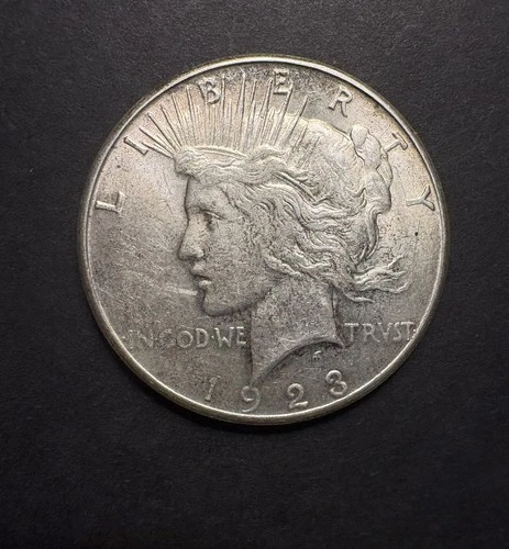 1923-S AU/BU  San Francisco Peace Dollar - 90% Silver Coin - Nice Luster