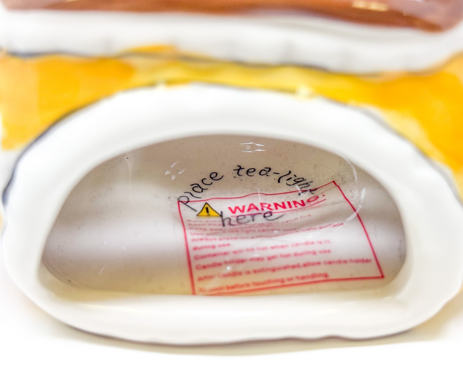 Blue Sky Clayworks Pumpkin Pie Cottage Tealight House Cat Figurine Fall Decor