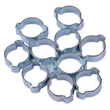 10Pcs Double Clips, Hose Clamps, Adjustable Tube Clamps,