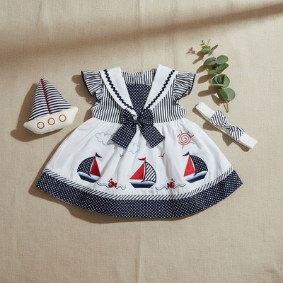 We re Kids Newborn Sailboat Nautical Dress Set with Bloomers   Size 0 3 Months