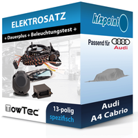 Towtec E-Satz 13Polig Fahrzeugspezifisch Passend für Audi A4 Cabrio NEU
