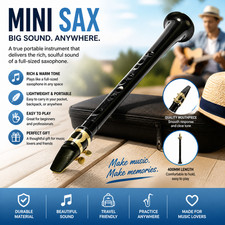 Handmade Portable Mini Saxophone C Key Compact Pocket Sax for Daily Practice