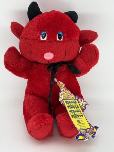 Vintage Circus Cuddle Wit Red DEVIL Teddy BearPush Toy Stuffed Animal