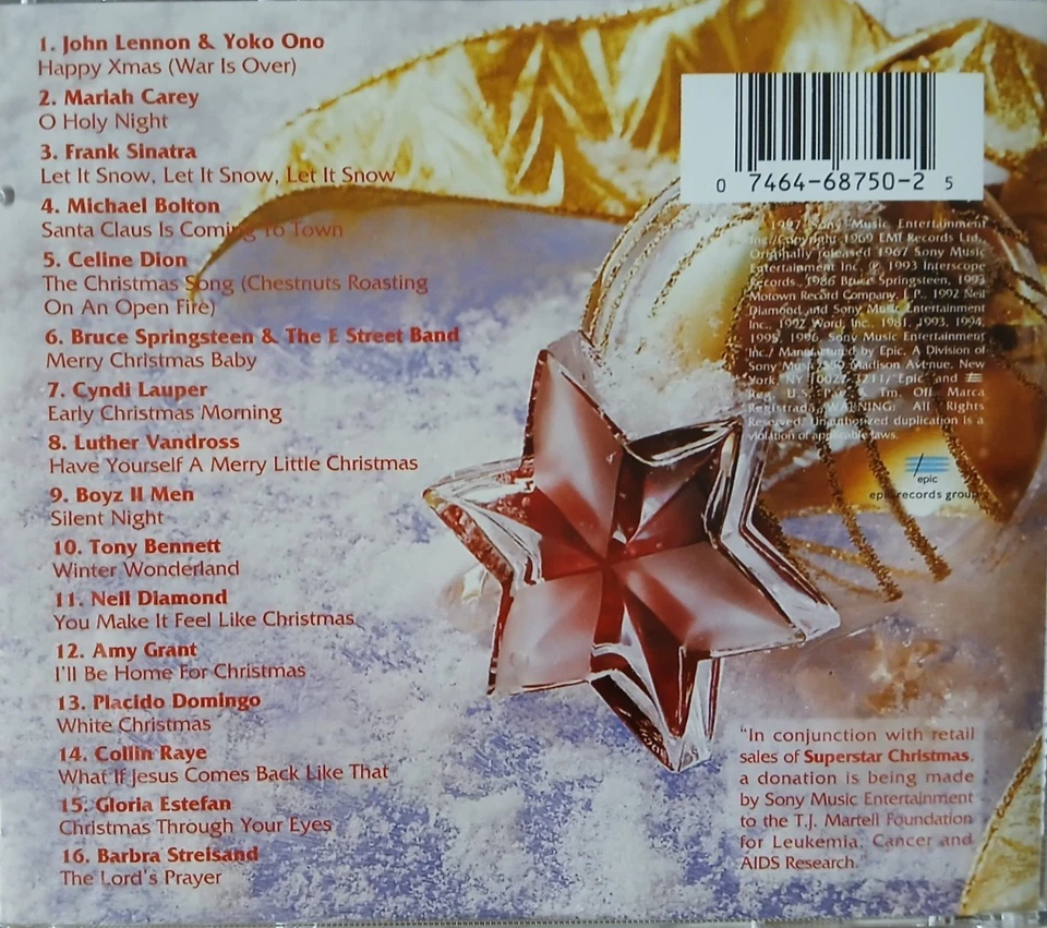 Superstar Christmas - Various - CD-Album / Sony Music Epic 1997, EK 68750 - Bild 3 von 3