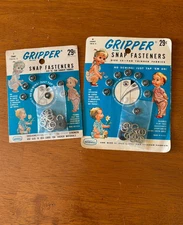 Vintage Gripper Snap Fasteners On Original 1950 card Made in USA