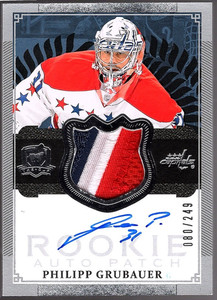 PHILIPP GRUBAUER 2013-14 Upper Deck The Cup Rookie Auto Patch #080/249 Caps RC