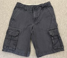 Boy's Super Cute Gray 6 Pocket Cargo Shorts w/Adj. Waist By Old Navy, Size 8