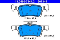Bremsbelagsatz Scheibenbremse ATE 13.0460-7344.2 FüR Fiesta HF Ford 7 HJ Van VCT