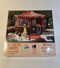 500-piece jigsaw puzzle "The Coffee Shoppe" by Janet Kruskamp New Unopened