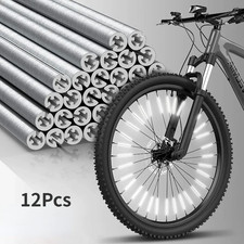 12pcs Bicycle Wheel Spoke Reflective Safety Warning Tubes Bike Reflector Light