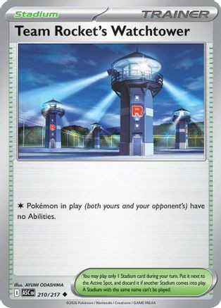 Team Rocket's Watchtower 210/217 Uncommon Ascended Heroes Pokemon Near Mint
