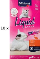 Vitakraft Liquid Snack Ente (€31,67/Kg) Schleckie Katzen-Snack Cremig 60 X 15 G
