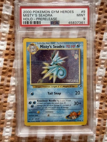 Mistys Seadra Pokemon Gym Heroes HP 9/132 PSA 9 - Prerelease