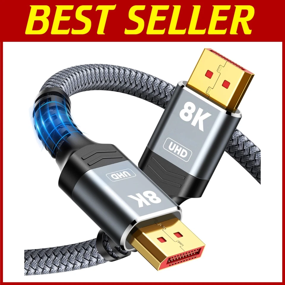 32,4 Gbit/s 8K DisplayPort Kabel für Gaming Monitor, geflochten