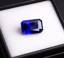 4.50 Ct GIE Certified Natural Blue "Sapphire" Emerald Cut Loose Gemstone T02 A 