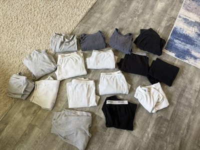 Lot of Fruit of the Loom Ribbed Undershirts + Pants Neutral Basics Men Size L/XL