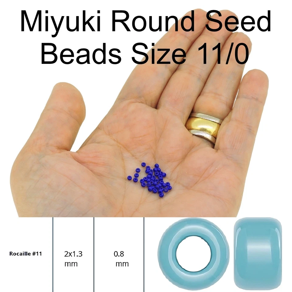 Miyuki Round Rocaille Seed Beads Size 11/0 24GM Mat Metallic Patina Iris 11-2008 - Image 3 of 4
