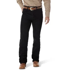 New W/ Tags Wrangler 938BLK Men's Cowboy Cut Stretch Slim Fit Jeans 38X30 Black