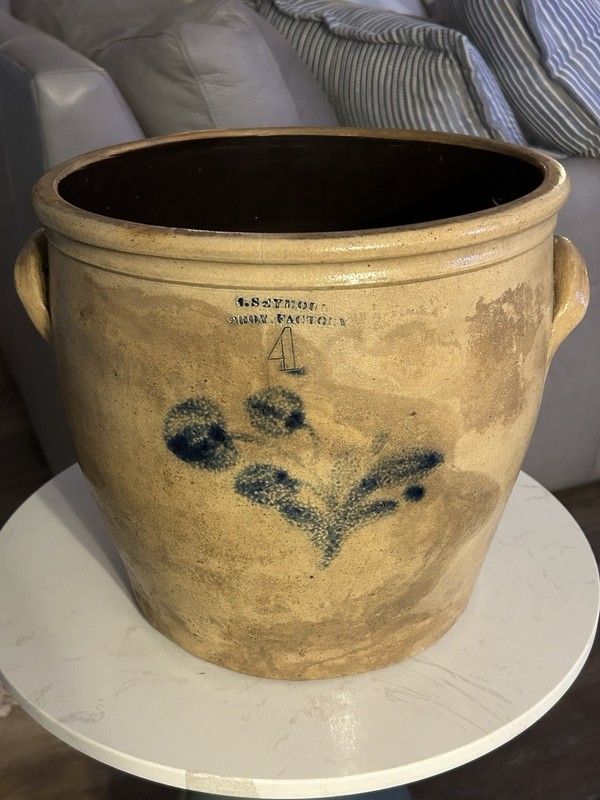 Stoneware crock by J. Seymour Stoneware