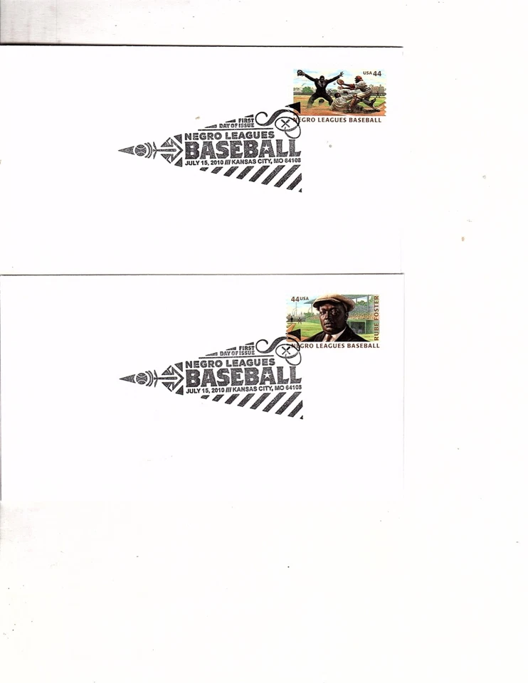 US stamp 4465-4466, 4 FDC plate block and sheet NEGRO LEAGUES BASEBALL (bb11 - Image 2 of 3