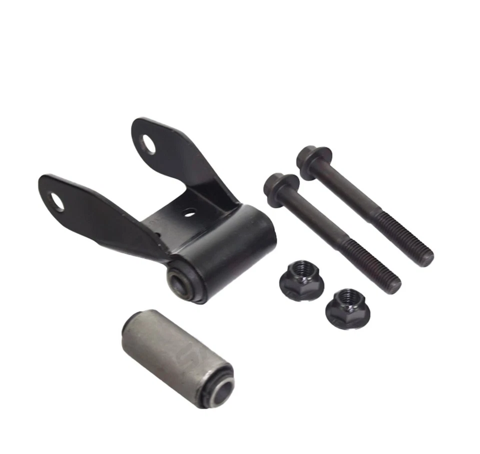 Juego de grilletes de resorte de hoja y soporte de suspensión delantero y trasero para Ford F-150 86-96 Foto 3 de 4