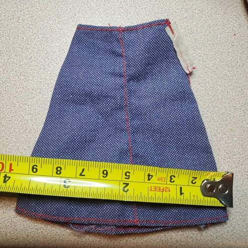 Barbie Doll Demim Skirt With Red Contrast Stitches - Picture 6 of 6