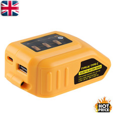 New For Dewalt DCB094K Cordless 18 V/20 V USB connection/Type C fast charger UK