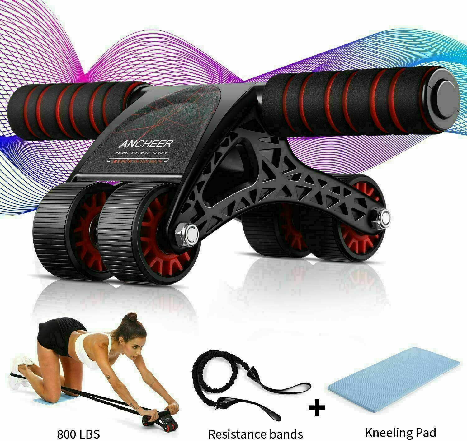ANCHEER Elliptical Machine with Hyper-Quiet Magnetic Driving System,390LB Weigh~