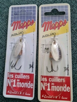 2 Carded Mepps Aglia Size 2 Spinners